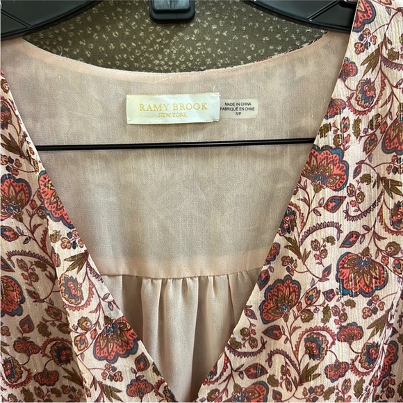 🔥🔥🔥NEW Ramy Brook Silk Vina Printed Ruched Mini Dress - Picture 11 of 15